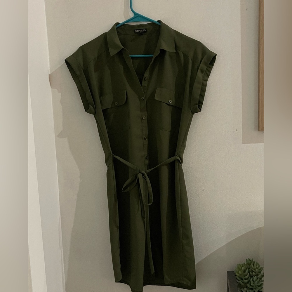 Express portofino button down dress